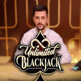 Unlimited Blackjack logo by Ezugi at DynaBet Casino